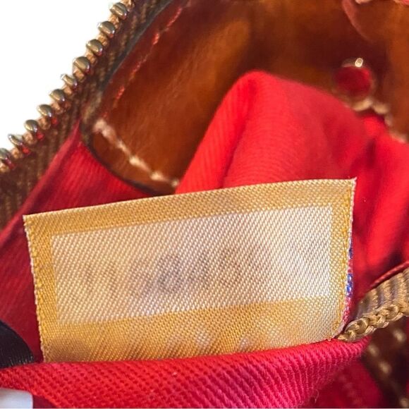 Dooney & Bourke Brown Pebble Adjustable Straps Gold Accents Leather Crossbody - Picture 9 of 11